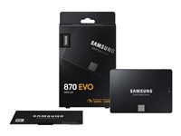 Samsung 870 EVO MZ-77E500B - SSD - krypterat - 500 GB - inbyggd - 2.5" - SATA 6Gb/s - buffert: 512 MB - 256 bitars AES - TCG Opal Encryption MZ-77E500B/EU