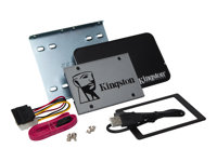 Kingston UV500 Desktop/Notebook upgrade kit - SSD - krypterat - 1.92 TB - inbyggd - 2.5" (i 3,5-tums hållare) - SATA 6Gb/s - 256 bitars AES - Self-Encrypting Drive (SED), TCG Opal Encryption 2.0 SUV500B/1920G