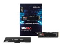 Samsung 990 PRO MZ-V9P2T0BW - SSD - krypterat - 2 TB - inbyggd - M.2 2280 - PCIe 4.0 x4 (NVMe) - 256 bitars AES - TCG Opal Encryption 2.0 MZ-V9P2T0BW
