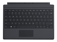 Microsoft Surface 3 Type Cover - Tangentbord - bakgrundsbelyst - QWERTY - brittisk - svart - för Surface 3 GV7-00011