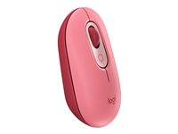Logitech POP - Mus - anpassningsbar emoji - optisk - 4 knappar - trådlös - Bluetooth 5.1 LE - hjärtekrossare 910-006548