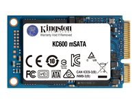 Kingston KC600 - SSD - krypterat - 256 GB - inbyggd - mSATA - SATA 6Gb/s - 256 bitars AES - Self-Encrypting Drive (SED), TCG Opal Encryption SKC600MS/256G