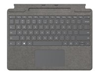 Microsoft Surface Pro Signature Keyboard - Tangentbord - med pekplatta, accelerometer, Förvarings- och laddningsfack för Surface Slim Pen 2 - QWERTY - nordiskt (danska/finska/norska/svenska) - platina - kommersiell - för Surface Pro 8, Pro X 8XB-00069