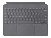 Microsoft Surface Go Type Cover - Tangentbord - med pekdyna, accelerometer - bakgrundsbelyst - Nordisk - lätt kol - kommersiell - för Surface Go, Go 2, Go 3 KCT-00109
