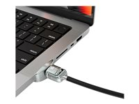 Compulocks Ledge Lock Adapter for MacBook Pro 16" M1, M2 & M3 with Keyed Cable Lock - Adapter för säkerhetslåsurtag - med nyckellås - för Apple MacBook Pro 16 (M1, M2) MBPR16LDG02KL