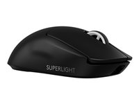 Logitech G PRO X SUPERLIGHT 2 - Mus - gaming - optisk - 5 knappar - trådlös - 2.4 GHz - USB Logitech LIGHTSPEED-mottagare - svart 910-006630