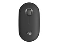 Logitech Pebble Mouse 2 M350s - Mus - optisk - 3 knappar - trådlös - Bluetooth 5.2 LE - tonal graphite 910-007015