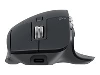 Logitech Master Series MX MASTER 3S - Mus - ergonomisk - optisk - 7 knappar - trådlös - Bluetooth, 2.4 GHz - Logitech Logi Bolt USB-mottagare - grafit 910-006559