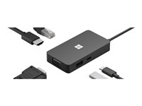 Microsoft USB-C Travel Hub - Dockningsstation - USB-C - VGA, HDMI - GigE - kommersiell 1E4-00004