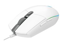 Logitech Gaming Mouse G203 LIGHTSYNC - Mus - optisk - 6 knappar - kabelansluten - USB - vit 910-005797