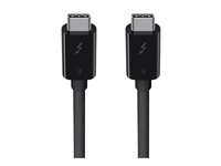 Belkin Thunderbolt 3 - Thunderbolt-kabel - 24 pin USB-C (hane) till 24 pin USB-C (hane) - USB 3.1 Gen 2 / Thunderbolt 3 / DisplayPort 1.2 - 80 cm - svart - för P/N: F4U109tt F2CD084BT0.8MBK