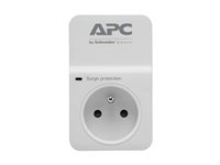 APC SurgeArrest Essential - Överspänningsskydd - AC 230 V - utgångskontakter: 1 - Frankrike - vit PM1W-FR
