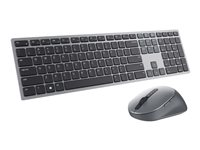 Dell Premier Multi-Device KM7321W - Sats med tangentbord och mus - trådlös - 2.4 GHz, Bluetooth 5.0 - QWERTY - hela norden - Titan gray - för Latitude 7320 Detachable; XPS 17 9710 KM7321WGY-NOR