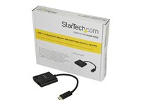 StarTech.com USB C till DisplayPort-adapter med USB Power Delivery - 4K 60 Hz - DisplayPort-adapter - 24 pin USB-C (hane) till DisplayPort, USB-C (enbart ström) (hona) - Displayport 1.2/Thunderbolt 3 - USB Power Delivery (60W), 4K60 Hz (4096 x 2160) stöd - svart CDP2DPUCP