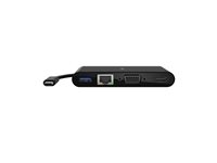 Belkin - Flerportsadapter - USB-C - VGA, HDMI - 1GbE AVC005BTBK