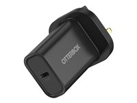 OtterBox - Strömadapter - 30 Watt - PD (24 pin USB-C) - svart 78-81345