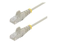 StarTech.com 2m Slim LSZH CAT6 Ethernet Cable, 10 Gigabit Snagless RJ45 100W PoE Patch Cord, CAT 6 10GbE UTP Network Cable w/Strain Relief, Grey, ETL, Low Smoke Zero Halogen - Category 6 - 28AWG (N6PAT200CMGRS) - Patch-kabel - RJ-45 (hane) till RJ-45 (hane) - 2 m - CAT 6 - hakfri - grå N6PAT200CMGRS