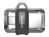 SanDisk Ultra Dual M3.0 - USB flash-enhet - 256 GB - USB 3.0 / micro USB SDDD3-256G-G46