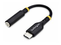 StarTech.com USB-C Audio Adapter to 3.5mm TRRS Jack, Headphone Aux Dongle - USB-C till uttagsadapter för hörlurar - USB-C hane till 4-poligt minijack hona - 12.7 cm - svart USBCAUDIO2