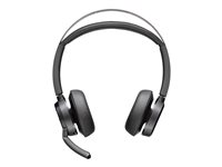 Poly Voyager Focus 2 - Headset - på örat - Bluetooth - trådlös, kabelansluten - aktiv brusradering - USB-A via Bluetooth-adapter - svart - Certifierad för Microsoft-teams 77Y85AA
