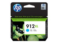 HP 912XL - 8.5 ml - Lång livslängd - cyan - original - bläckpatron - för Officejet 8010; Officejet Pro 8020 3YL81AE#30N