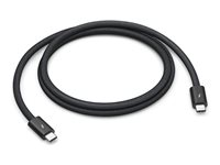 Apple Thunderbolt 4 Pro - Thunderbolt-kabel - 24 pin USB-C (hane) till 24 pin USB-C (hane) - USB 3.2 / USB4 / Thunderbolt 3 / Thunderbolt 4 / DisplayPort - 1 m - stöd för kedjekoppling - svart MU883ZM/A