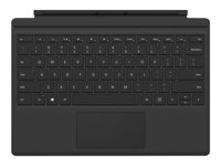Microsoft Surface Pro Type Cover (M1725) - Tangentbord - med pekdyna, accelerometer - QWERTY - engelska - Europa - svart - kommersiell - för Surface Pro (I mitten av 2017), Pro 3, Pro 4 FMN-00007
