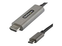 StarTech.com USB-C till HDMI-kabel 4K 60 Hz på 2 m med HDR10 - Ultra HD USB Type-C till 4K HDMI 2.0b-videokabeladapter - USB-C till HDMI HDR-skärm/skärmsadapter - DP 1.4 Alt Mode HBR3 - Adapterkabel - USB-C hane till HDMI hane - 2 m - svart - stöd för 4K, aktiv CDP2HDMM2MH