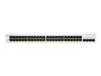 Cisco Business 220 Series CBS220-48P-4G - Switch - smart - 48 x 10/100/1000 (PoE+) + 4 x gigabit SFP (upplänk) - rackmonterbar - PoE+ (382 W) CBS220-48P-4G-EU