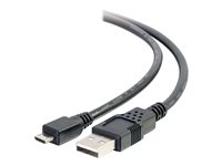 C2G 9.8ft USB to Micro B Cable - USB A to Micro USB Cable - USB 2.0 - M/M - USB-kabel - USB (hane) till mikro-USB typ B (hane) - 3 m - svart 27366