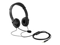 Kensington Hi-Fi Headphones with Mic - Hörlurar med mikrofon - på örat - kabelansluten - 3,5 mm kontakt K33597WW