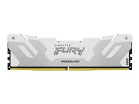 Kingston FURY Renegade - DDR5 - modul - 16 GB - DIMM 288-pin - 6400 MT/s / PC5-51200 - CL32 - 1.4 V - ej buffrad - on-die ECC - vit och silver KF564C32RW-16