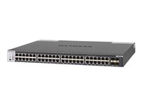 NETGEAR M4300-48X - Switch - L3 - Administrerad - 48 x 10 Gigabit Ethernet + 4 x delad 10 Gigabit SFP+ - främre till bakre luftflöde - rackmonterbar XSM4348CS-100NES