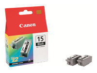 Canon BCI-15 - 2-pack - svart - original - bläcktank - för i70, 80; PIXMA iP90, iP90v 8190A002