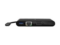 Belkin - Flerportsadapter - USB-C - VGA, HDMI - GigE AVC005BTBK