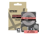 Epson LabelWorks LK-4RBJ - Svart på mattrött - Rulle (1,2 cm x 8 m) 1 kassett(er) hängande låda - bandpatron - för LabelWorks LW-C410, LW-C610 C53S672071