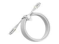 OtterBox Premium - USB-kabel - 24 pin USB-C (hane) till 24 pin USB-C (hane) - 3 m - molnhimmelfärgad vit 78-52682