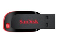 SanDisk Cruzer Blade - USB flash-enhet - 64 GB - USB 2.0 - svart, röd SDCZ50-064G-B35