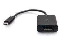 C2G USB-C to DisplayPort Adapter Converter - 4K 60Hz - Black - Videokort - 24 pin USB-C (hane) till DisplayPort (hona) - Thunderbolt 3 / Thunderbolt 4 - 4K60Hz stöd - svart C2G26933