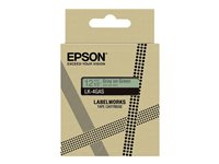 Epson LabelWorks LK-4GAS - Grått på grönt - Rulle (1,2 cm x 8 m) 1 kassett(er) hängande låda - bandpatron - för LabelWorks LW-C410, LW-C610 C53S672105