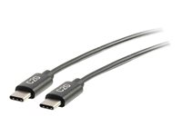 C2G 0.9m (3ft) USB C Cable - USB 2.0 (3A) - M/M USB Type C Cable - Black - USB-kabel - 24 pin USB-C (hane) till 24 pin USB-C (hane) - USB 2.0 - 3 A - 90 cm - svart 88825