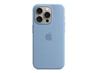 Apple - Baksidesskydd för mobiltelefon - MagSafe-kompatibilitet - silikon - vinterblå - för iPhone 15 Pro MT1L3ZM/A