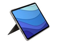 Logitech Combo Touch - Tangentbord och foliefodral - med pekdyna - bakgrundsbelyst - Apple Smart connector - AZERTY - fransk - sand - för Apple 11-inch iPad Pro (1:a generation, 2a generation, 3:e generationen) 920-010168