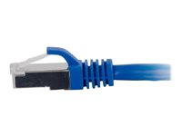 C2G Cat6a Booted Shielded (STP) Network Patch Cable - Patch-kabel - RJ-45 (hane) till RJ-45 (hane) - 30 m - STP - CAT 6a - formpressad, hakfri, tvinnad - blå 89930