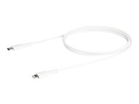 StarTech.com 1m tålig, vitt USB-C till Blixtkabel - Hård, tålig aramifiber USB typ A till Blixtladdare/synkron strömsladd - Apple MFi-certifierad iPad/iPhone 12 - Lightning-kabel - Lightning hane till 24 pin USB-C hane - 1 m - vit RUSBCLTMM1MW