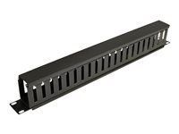 Eaton Tripp Lite Series Rack Enclosure Horizontal Cable Manager (finger duct) 1URM - Rackkabelhanteringskanal med lock - svart - 1U - 19" SRCABLEDUCT1U