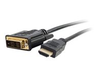 C2G 1.5m (5ft) HDMI to DVI Cable - HDMI to DVI-D Adapter Cable - 1080p - Adapterkabel - DVI-D hane till HDMI hane - 1.5 m - skärmad - svart 42515