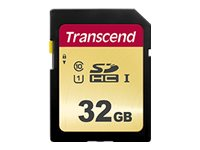Transcend 500S - Flash-minneskort - 32 GB - UHS-I U1 / Class10 - SDHC UHS-I TS32GSDC500S