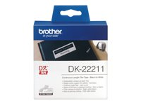 Brother DK-22211 - Vit - Rulle (2,9 cm x 15,2 m) etiketter - för Brother QL-1050, 1060, 1110, 500, 550, 560, 570, 580, 600, 650, 700, 710, 720, 820 DK22211