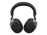 Jabra Evolve2 85 UC Stereo - Headset - fullstorlek - Bluetooth - trådlös, kabelansluten - aktiv brusradering - 3,5 mm kontakt - ljudisolerande - svart 28599-989-899